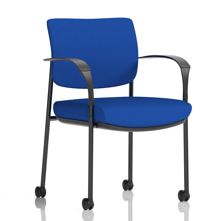 Brunswick Deluxe Medium Back Visitor Office Chair with Arms with Castors