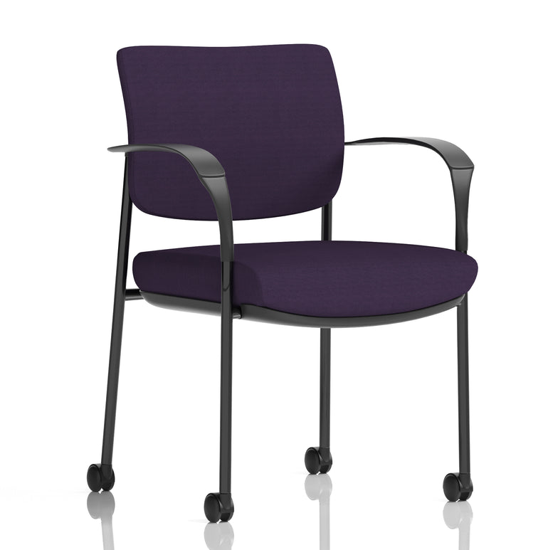 Brunswick Deluxe Medium Back Visitor Office Chair with Arms with Castors