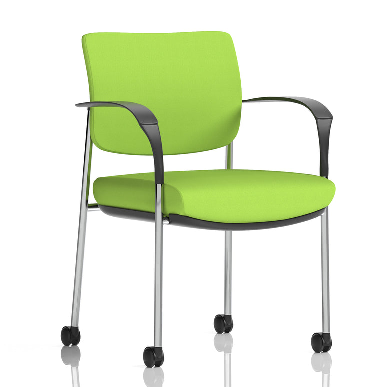 Brunswick Deluxe Medium Back Visitor Office Chair with Arms with Castors