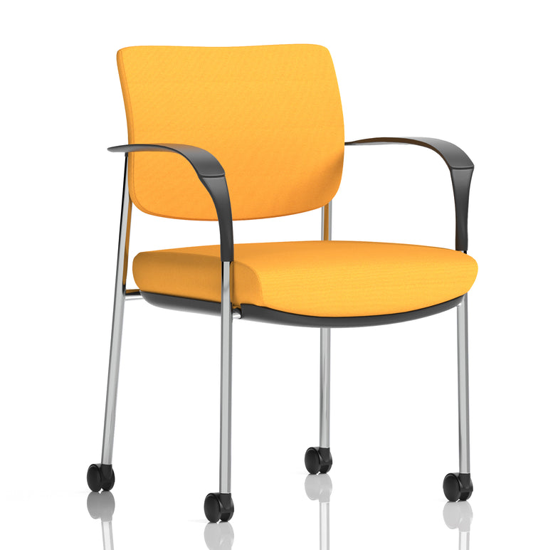 Brunswick Deluxe Medium Back Visitor Office Chair with Arms with Castors