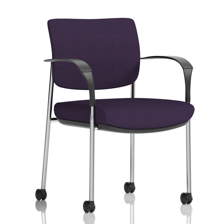 Brunswick Deluxe Medium Back Visitor Office Chair with Arms with Castors