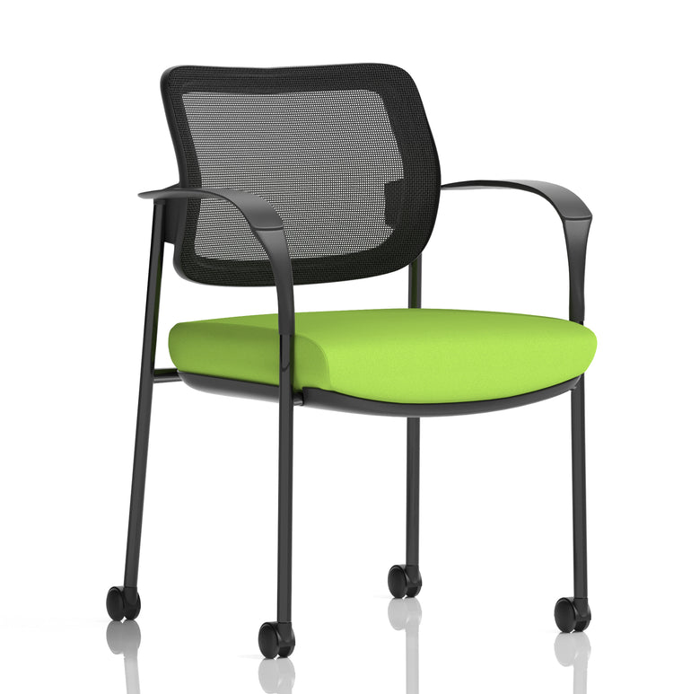 Brunswick Deluxe Medium Back Visitor Office Chair with Arms with Castors