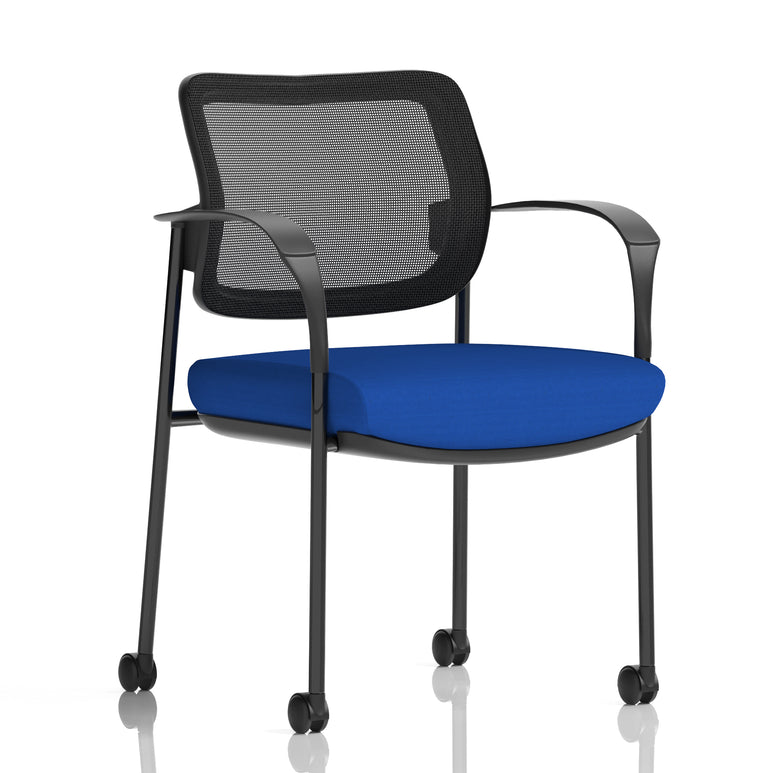 Brunswick Deluxe Medium Back Visitor Office Chair with Arms with Castors