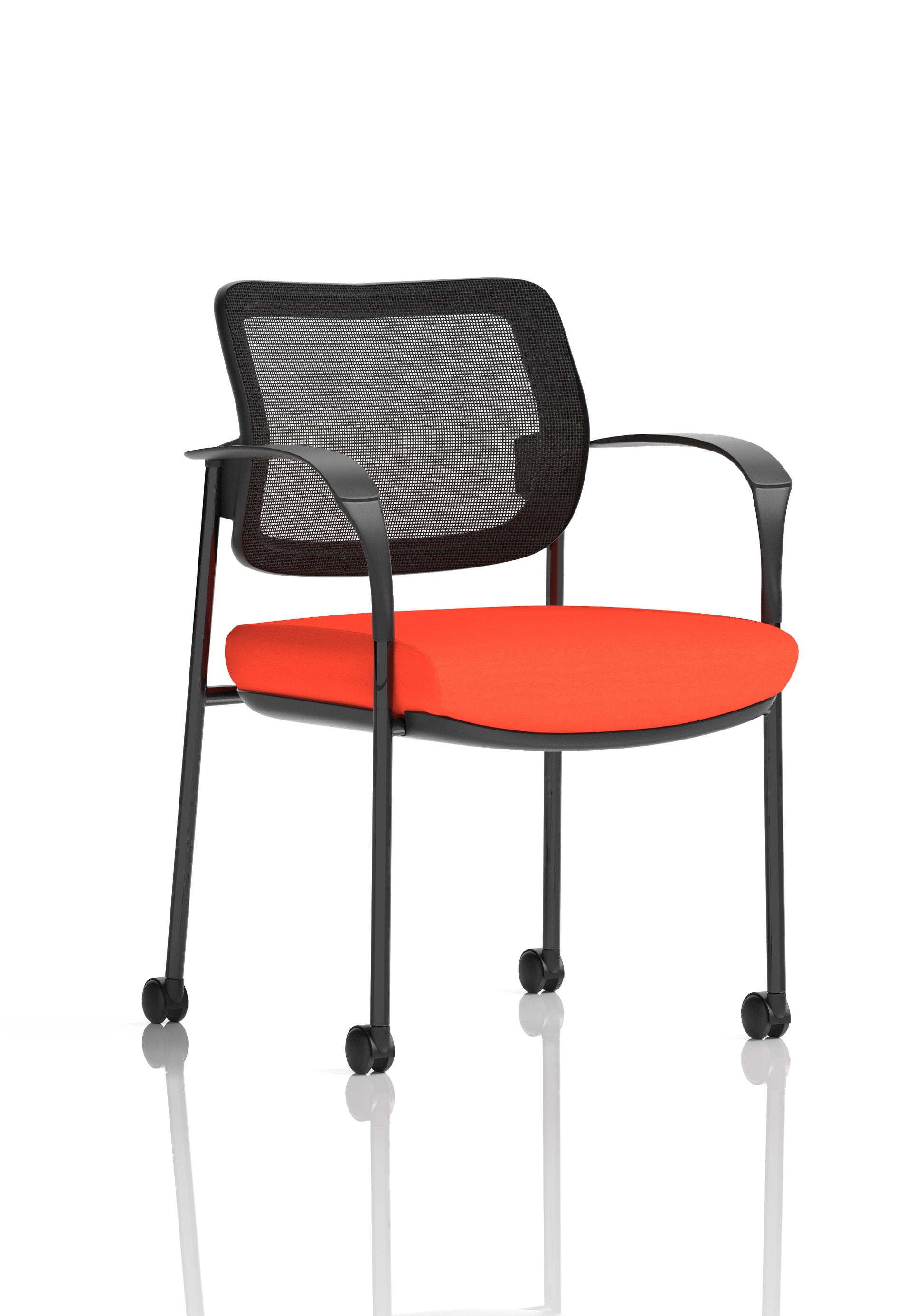 Brunswick Deluxe Medium Back Visitor Office Chair with Arms with Castors