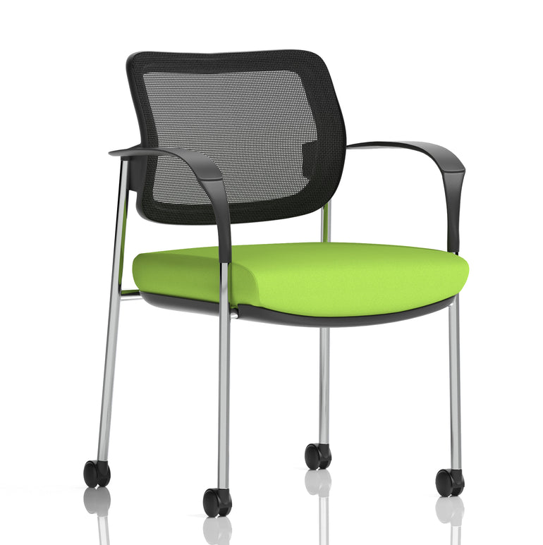 Brunswick Deluxe Medium Back Visitor Office Chair with Arms with Castors