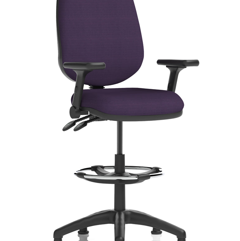 Eclipse Plus II Task Operator Office Chair with Hi Rise Draughtsman Kit