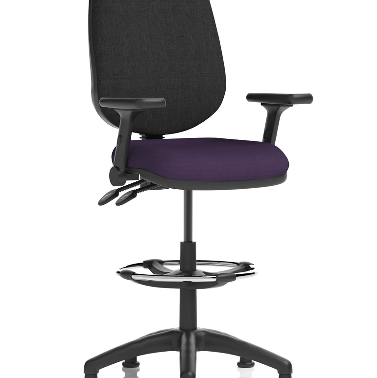 Eclipse Plus II Task Operator Office Chair with Hi Rise Draughtsman Kit