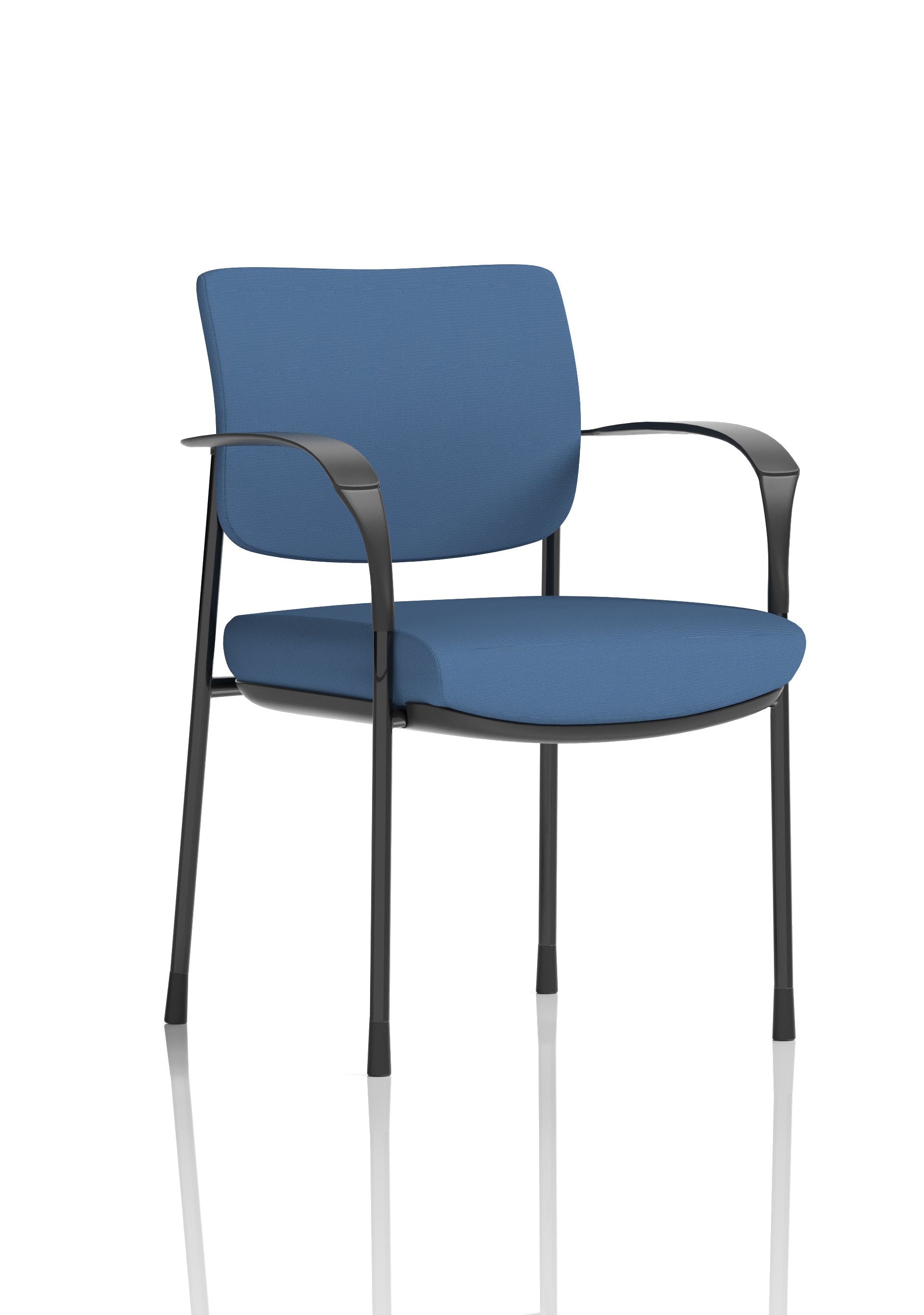 Brunswick Deluxe Medium Back Stacking Visitor Office Chair with Arms In Quest Fabric