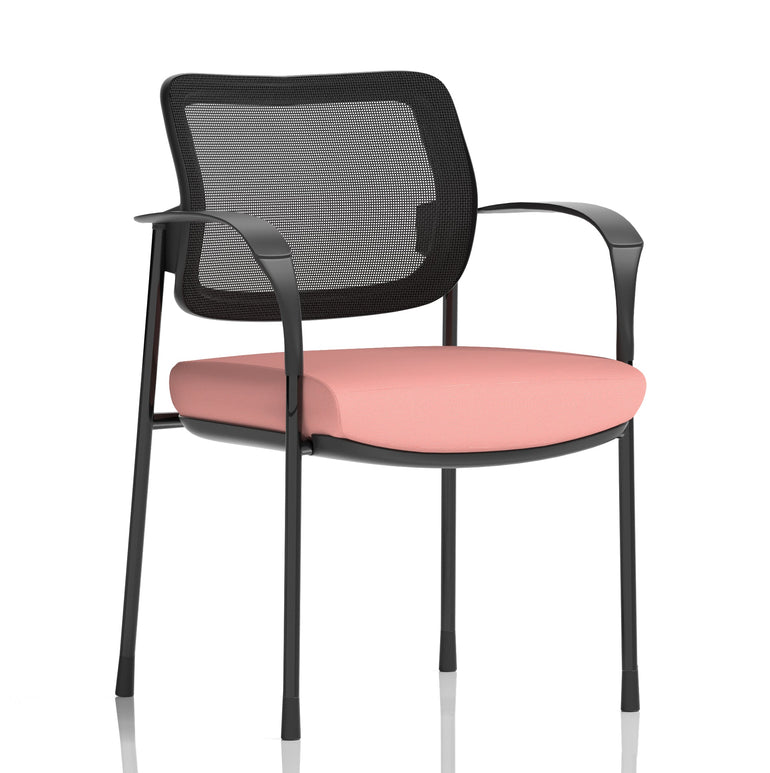 Brunswick Deluxe Medium Back Stacking Visitor Office Chair with Arms