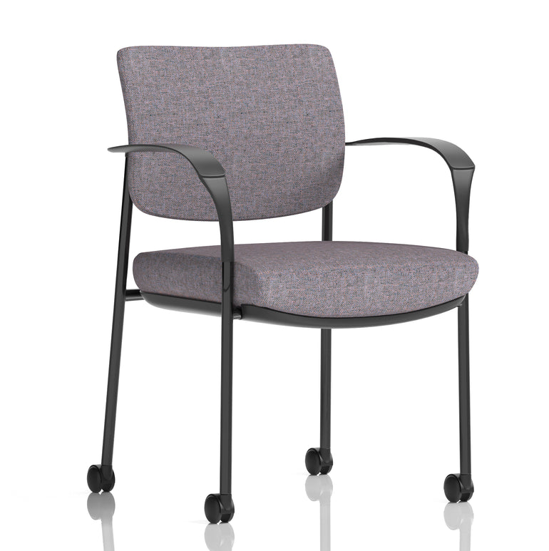 Brunswick Deluxe Medium Back Visitor Office Chair with Arms with Castors