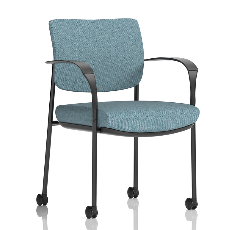 Brunswick Deluxe Medium Back Visitor Office Chair with Arms with Castors
