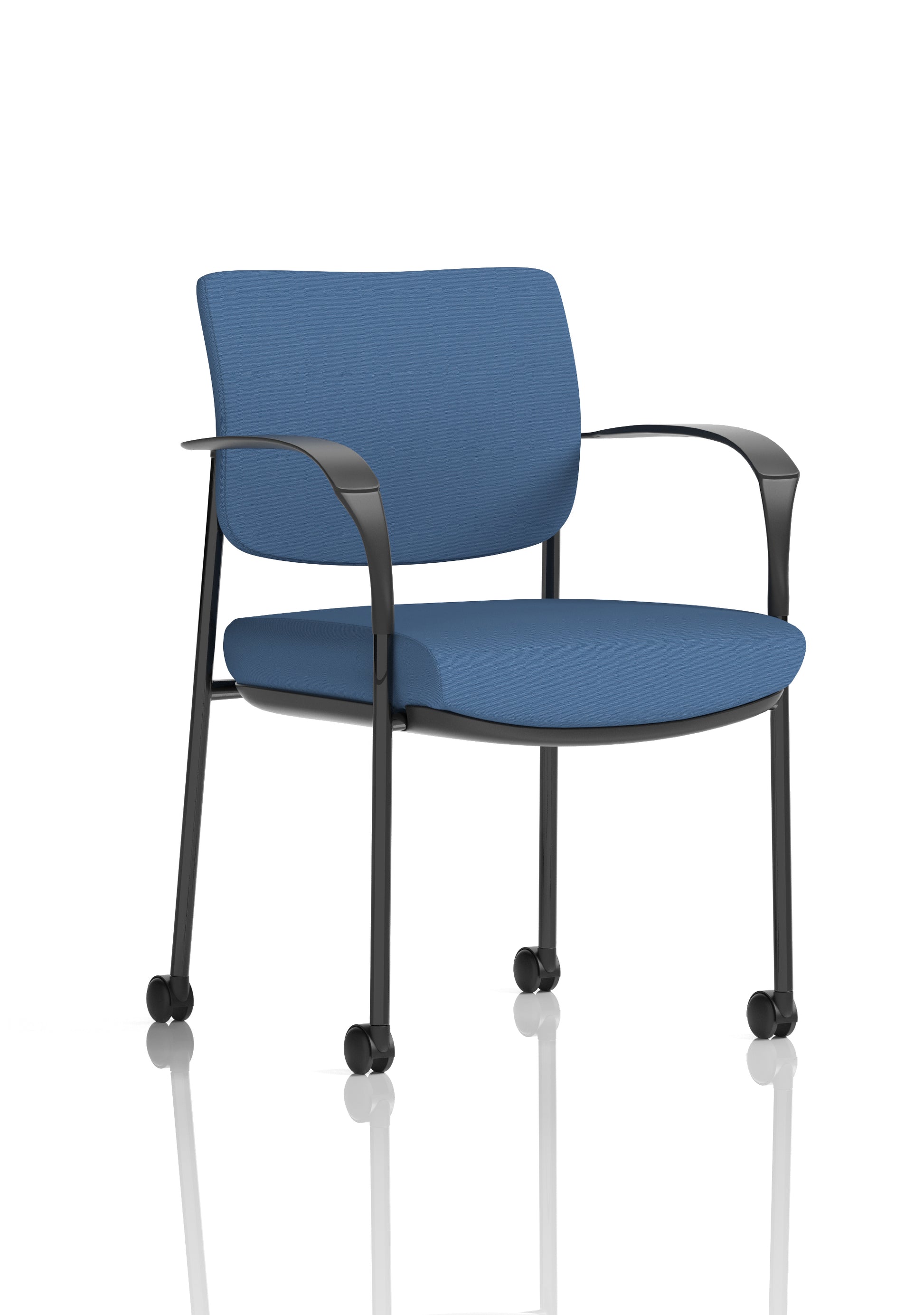 Brunswick Deluxe Medium Back Visitor Office Chair with Arms with Castors In Quest Fabric