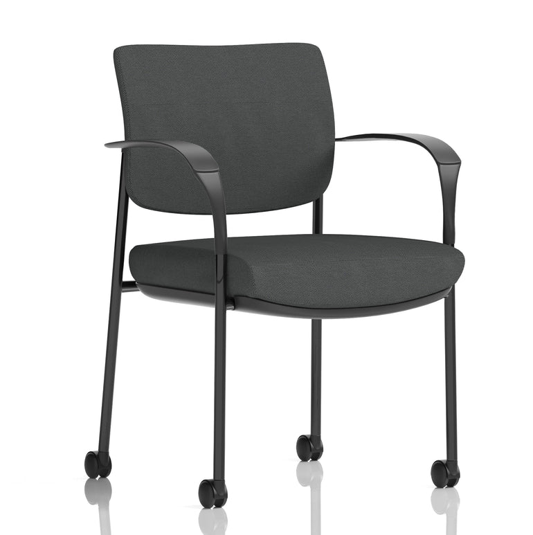 Brunswick Deluxe Medium Back Visitor Office Chair with Arms with Castors