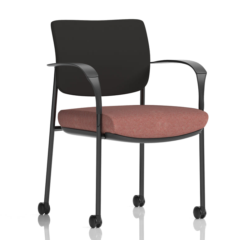 Brunswick Deluxe Medium Back Visitor Office Chair with Arms with Castors