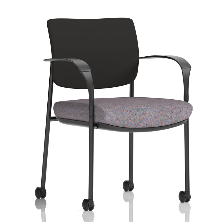 Brunswick Deluxe Medium Back Visitor Office Chair with Arms with Castors