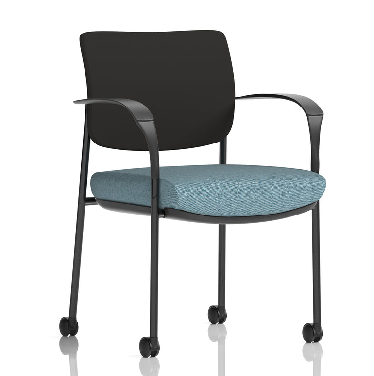 Brunswick Deluxe Medium Back Visitor Office Chair with Arms with Castors