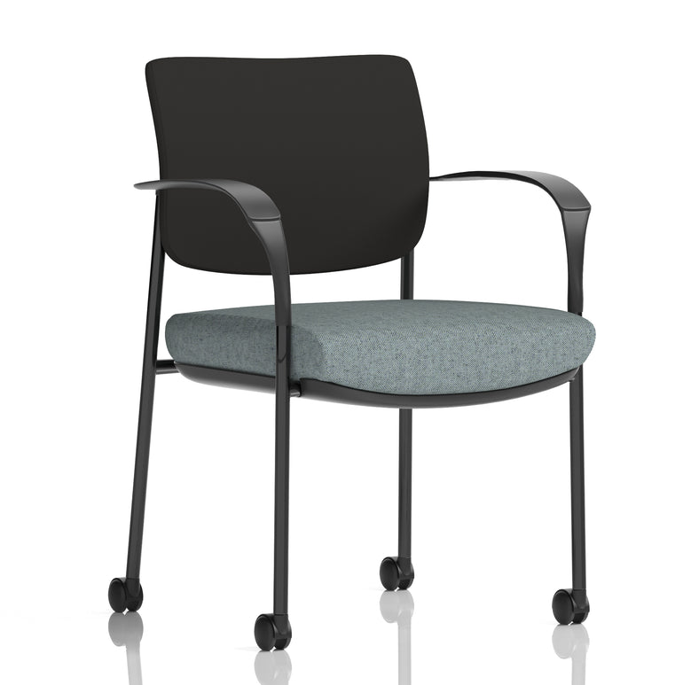 Brunswick Deluxe Medium Back Visitor Office Chair with Arms with Castors