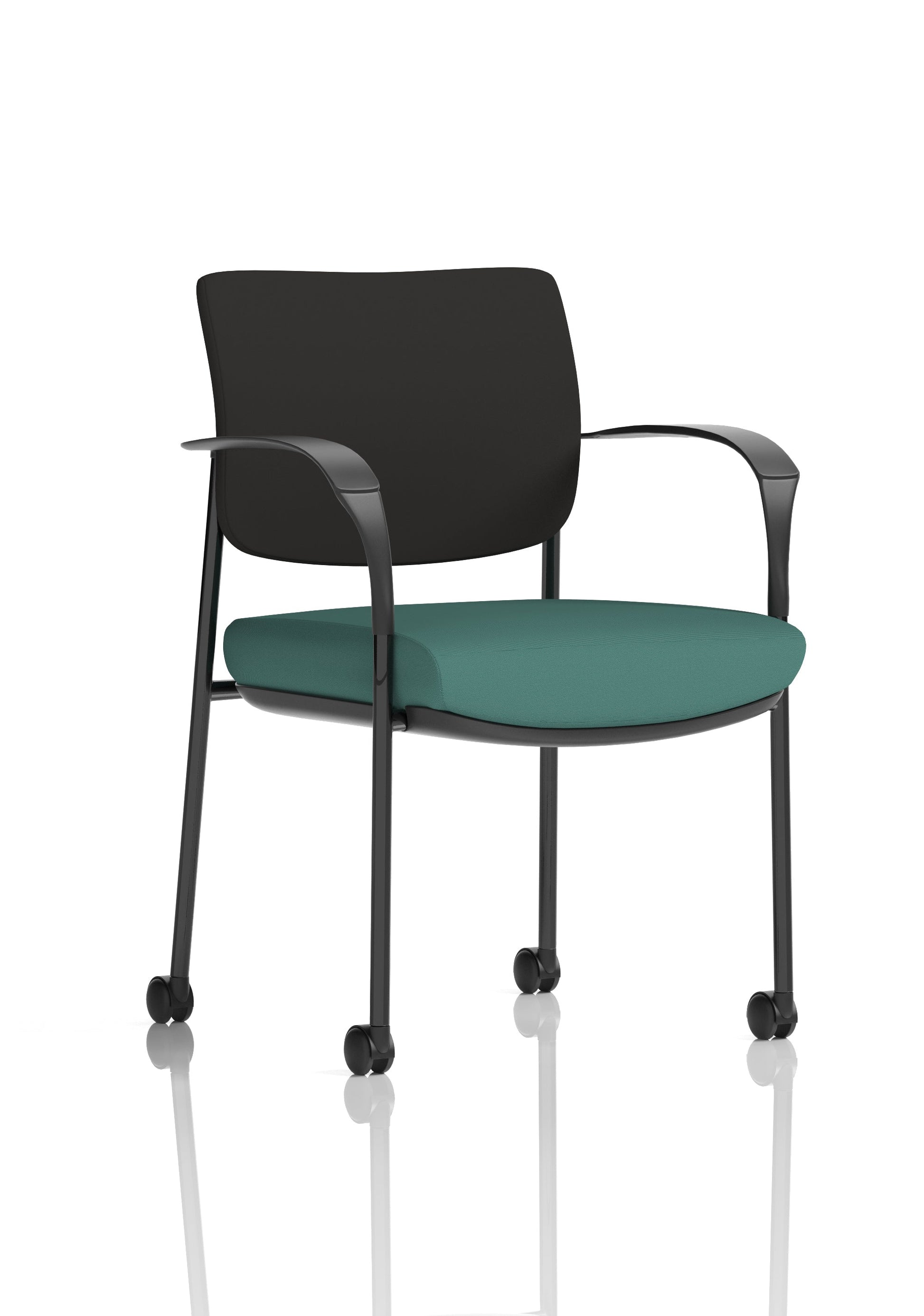 Brunswick Deluxe Medium Back Visitor Office Chair with Arms with Castors