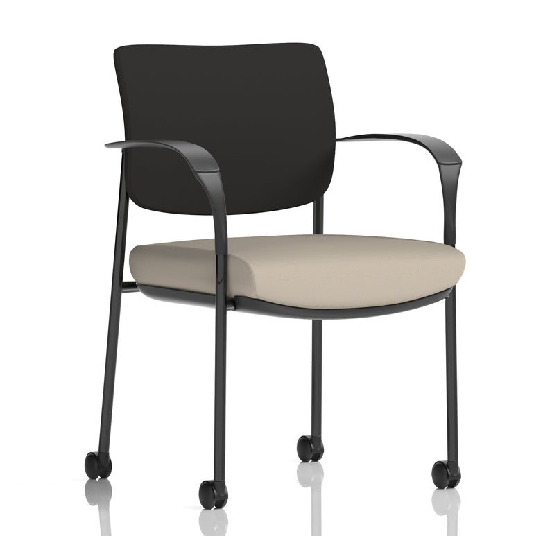 Brunswick Deluxe Medium Back Visitor Office Chair with Arms with Castors