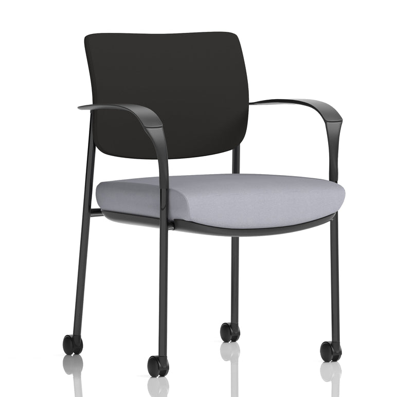 Brunswick Deluxe Medium Back Visitor Office Chair with Arms with Castors