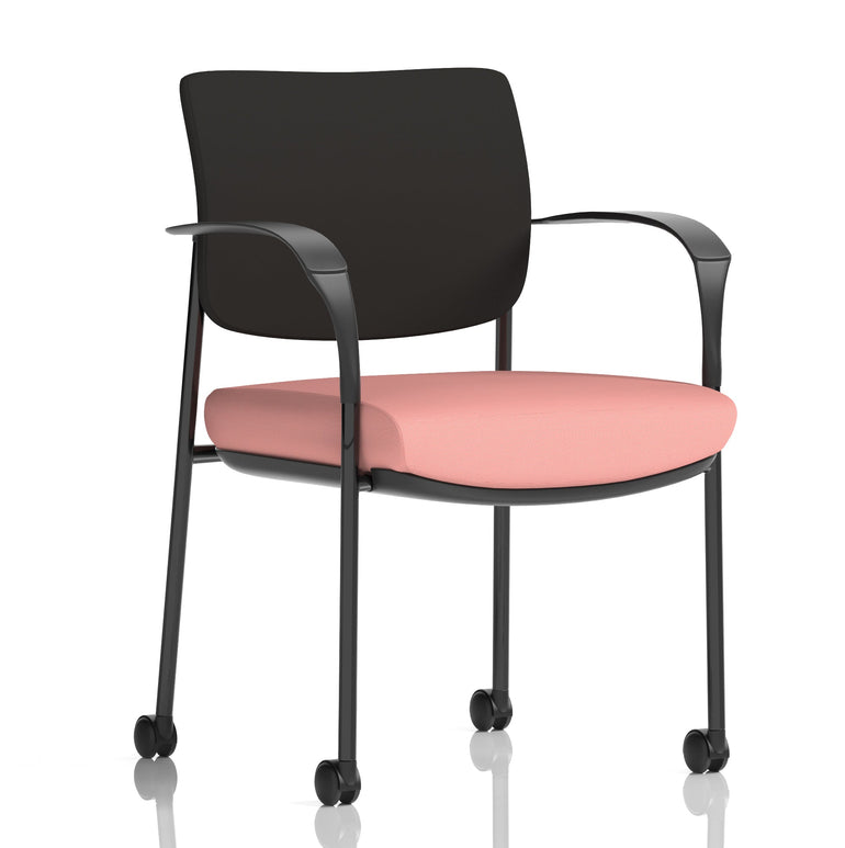 Brunswick Deluxe Medium Back Visitor Office Chair with Arms with Castors
