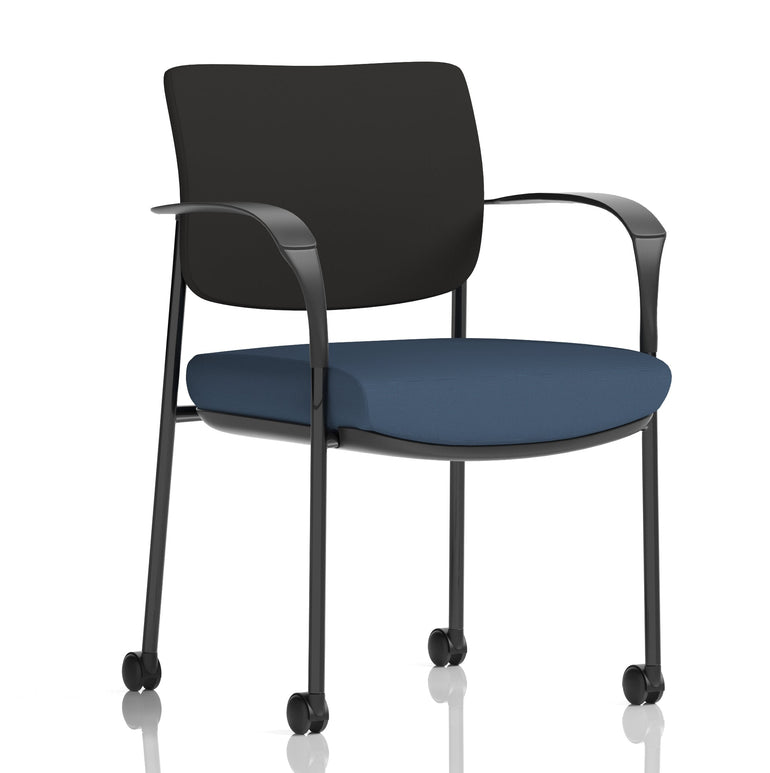 Brunswick Deluxe Medium Back Visitor Office Chair with Arms with Castors