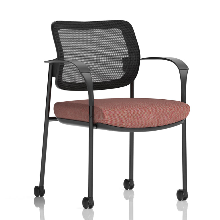Brunswick Deluxe Medium Back Visitor Office Chair with Arms with Castors
