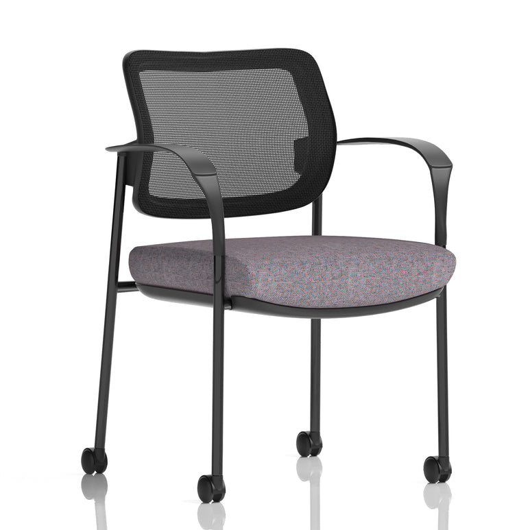 Brunswick Deluxe Medium Back Visitor Office Chair with Arms with Castors