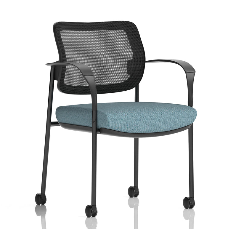 Brunswick Deluxe Medium Back Visitor Office Chair with Arms with Castors