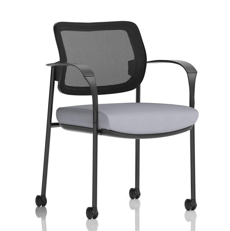 Brunswick Deluxe Medium Back Visitor Office Chair with Arms with Castors