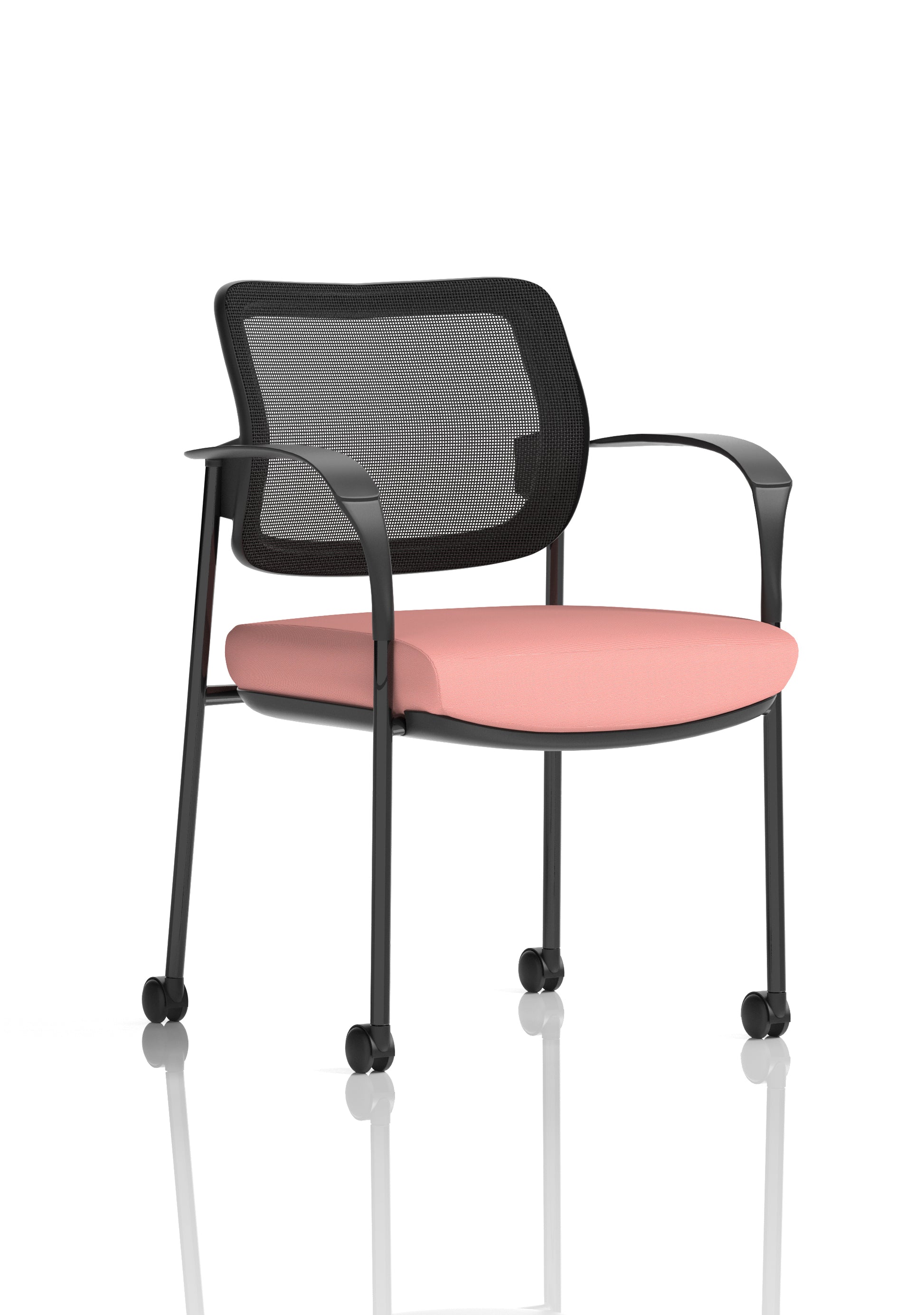Brunswick Deluxe Medium Back Visitor Office Chair with Arms with Castors In Quest Fabric
