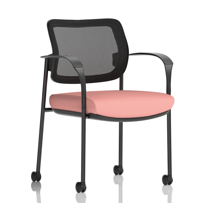 Brunswick Deluxe Medium Back Visitor Office Chair with Arms with Castors