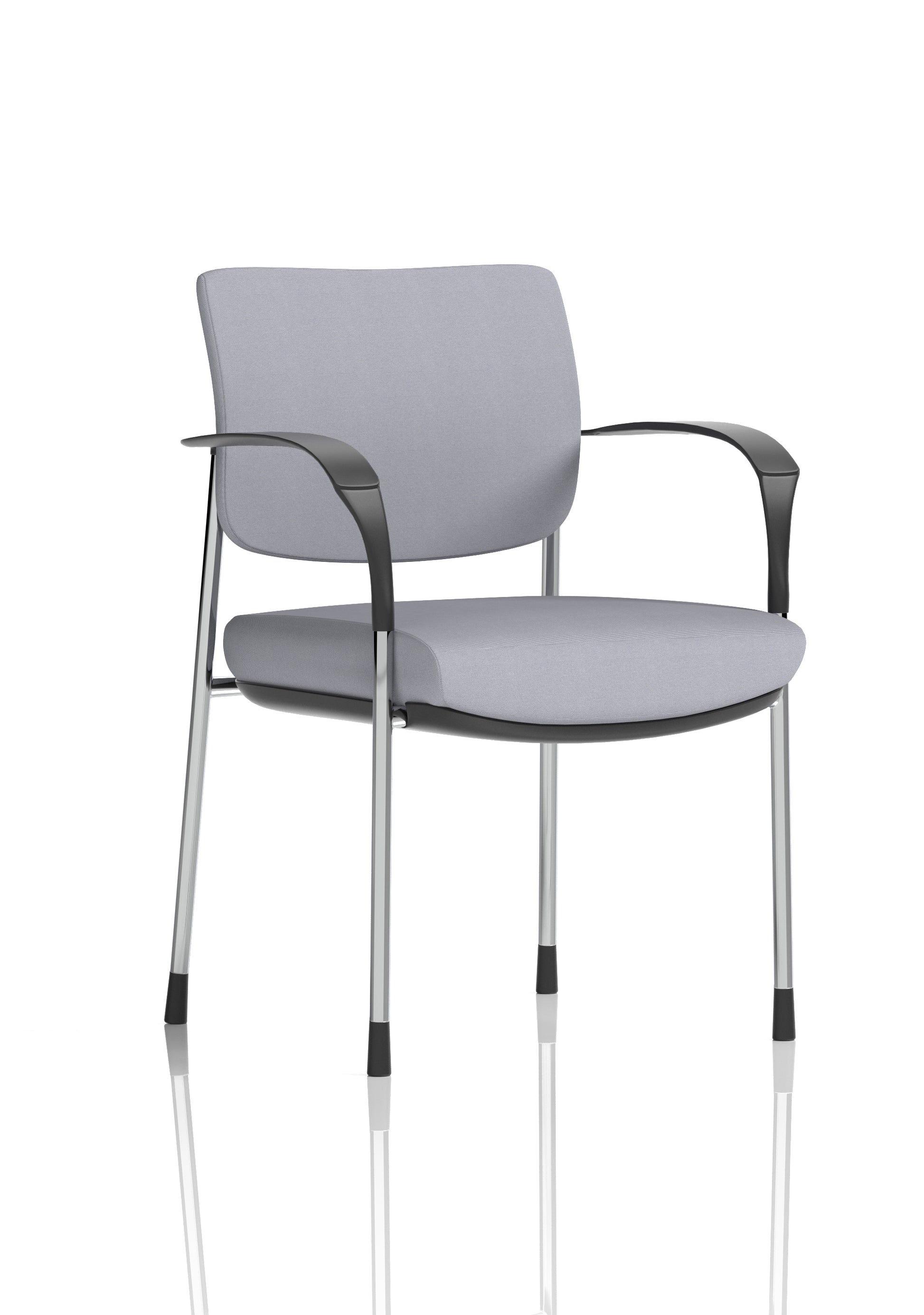 Brunswick Deluxe Medium Back Stacking Visitor Office Chair with Arms In Quest Fabric