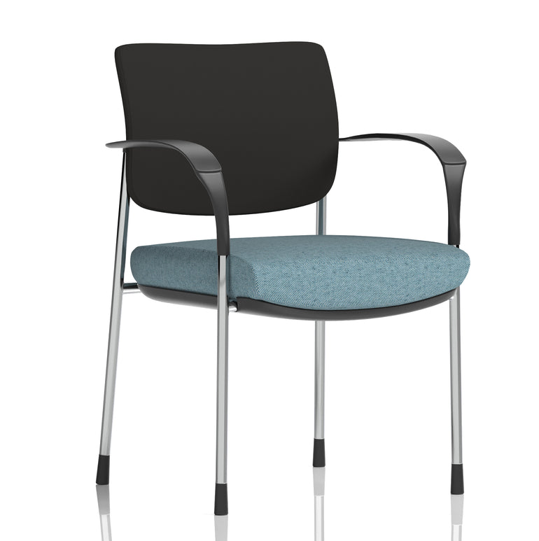 Brunswick Deluxe Medium Back Stacking Visitor Office Chair with Arms