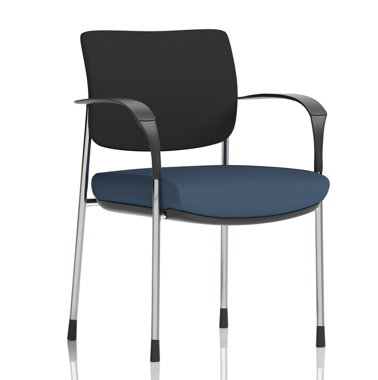 Brunswick Deluxe Medium Back Stacking Visitor Office Chair with Arms In Quest Fabric