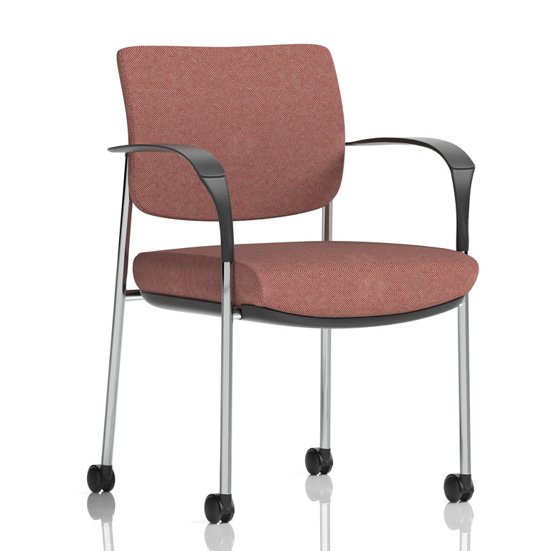 Brunswick Deluxe Medium Back Visitor Office Chair with Arms with Castors