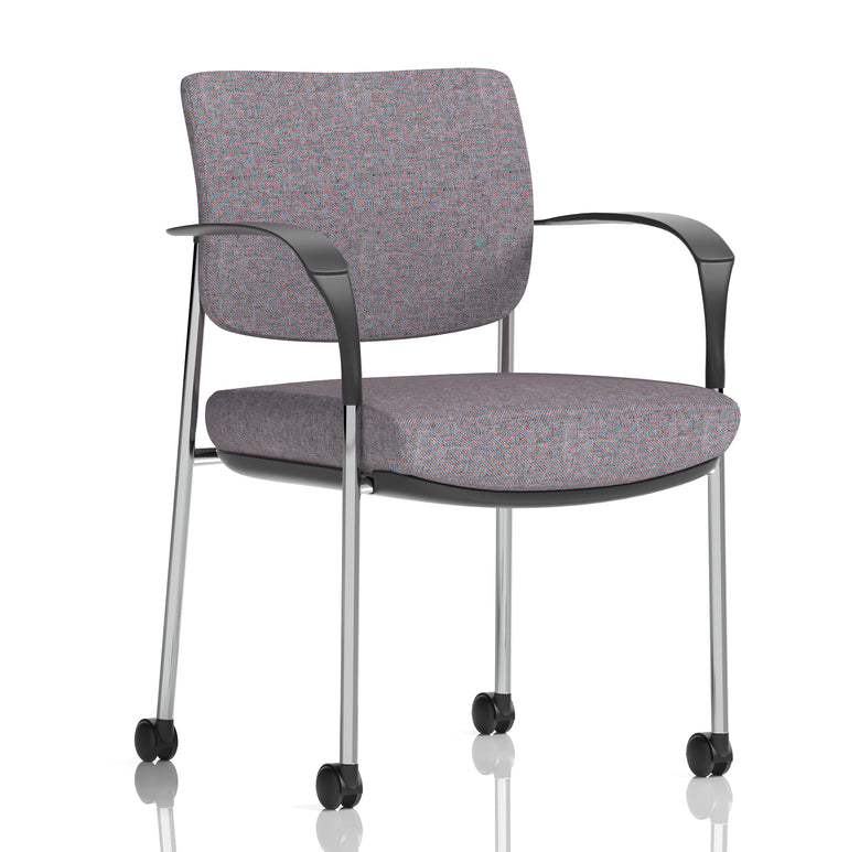 Brunswick Deluxe Medium Back Visitor Office Chair with Arms with Castors