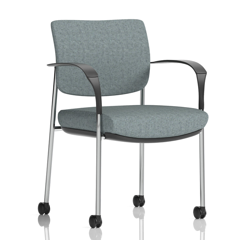 Brunswick Deluxe Medium Back Visitor Office Chair with Arms with Castors