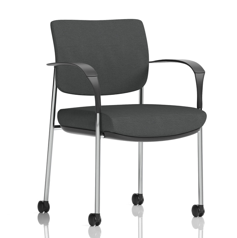 Brunswick Deluxe Medium Back Visitor Office Chair with Arms with Castors