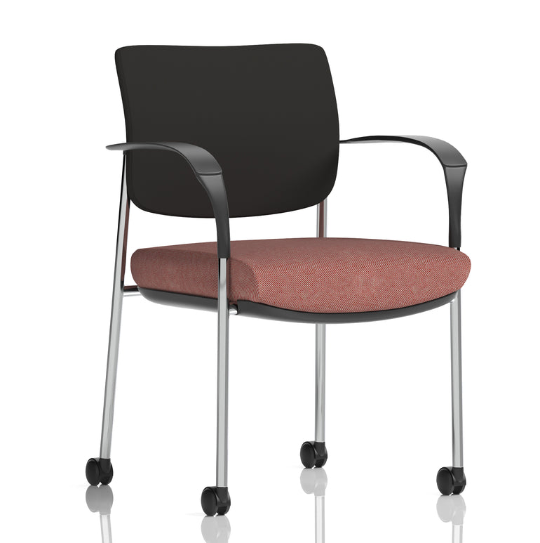 Brunswick Deluxe Medium Back Visitor Office Chair with Arms with Castors