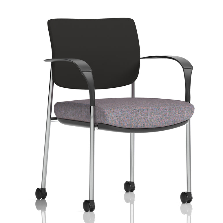 Brunswick Deluxe Medium Back Visitor Office Chair with Arms with Castors