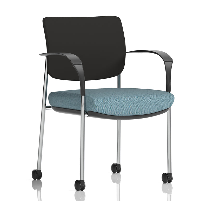 Brunswick Deluxe Medium Back Visitor Office Chair with Arms with Castors
