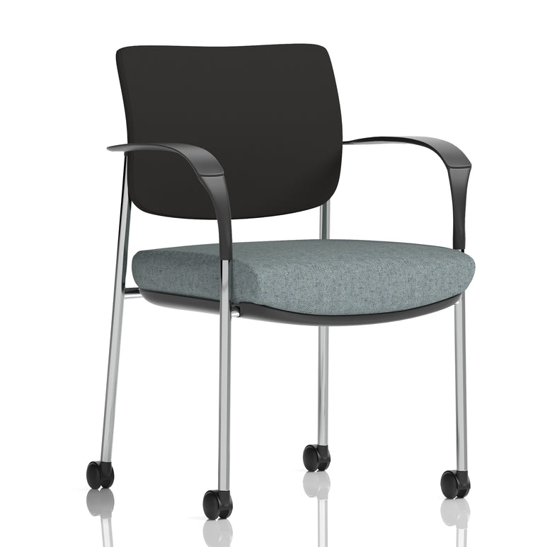 Brunswick Deluxe Medium Back Visitor Office Chair with Arms with Castors
