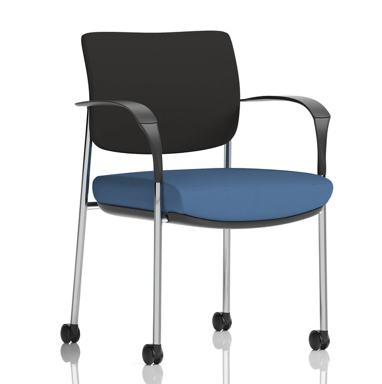 Brunswick Deluxe Medium Back Visitor Office Chair with Arms with Castors