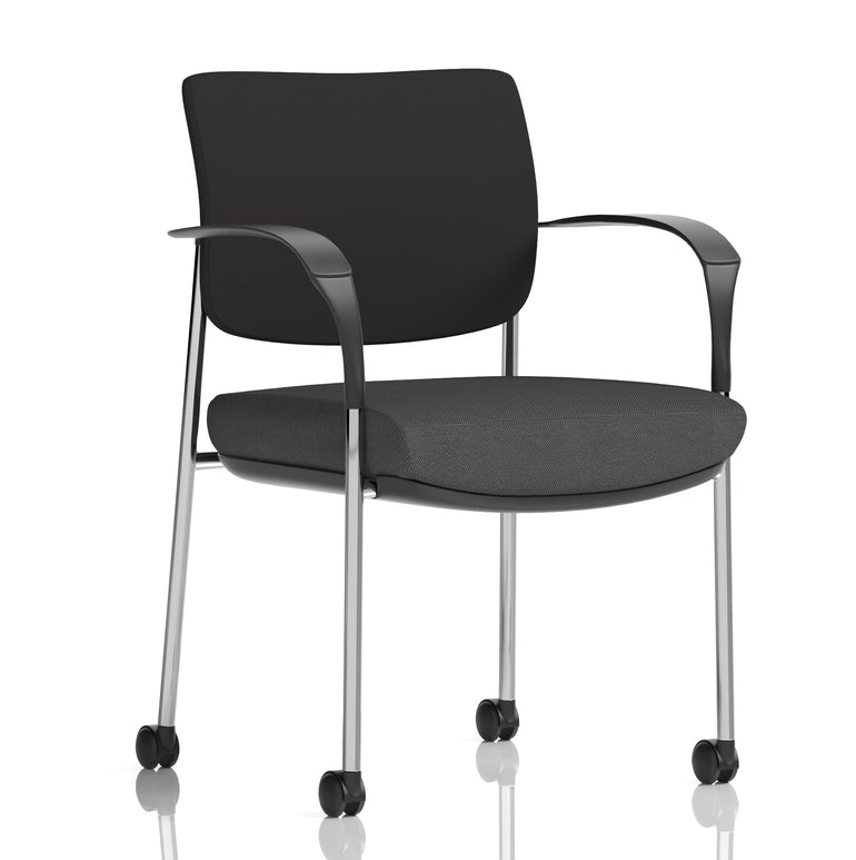 Brunswick Deluxe Medium Back Visitor Office Chair with Arms with Castors