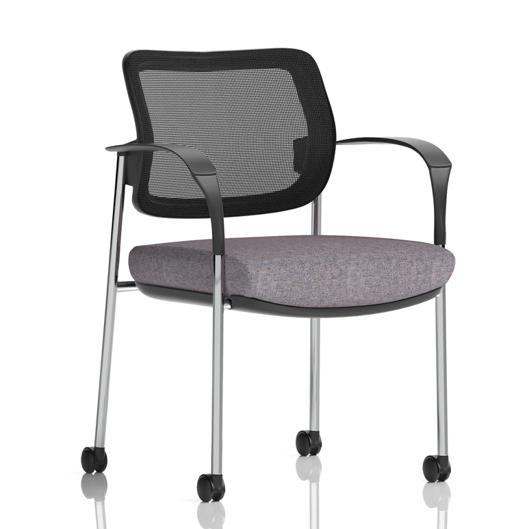 Brunswick Deluxe Medium Back Visitor Office Chair with Arms with Castors