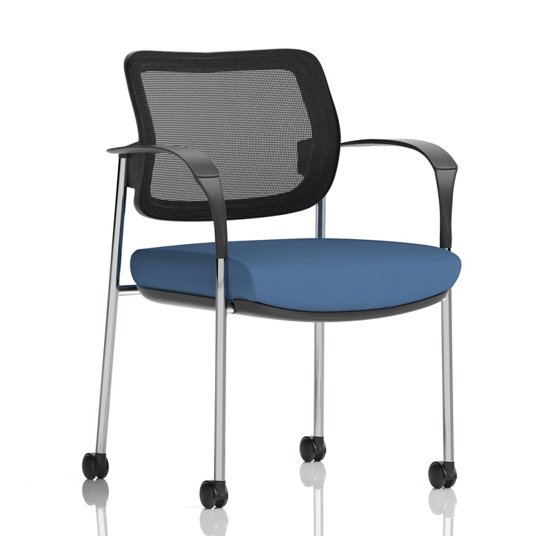 Brunswick Deluxe Medium Back Visitor Office Chair with Arms with Castors