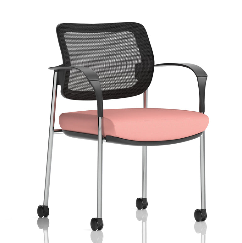 Brunswick Deluxe Medium Back Visitor Office Chair with Arms with Castors