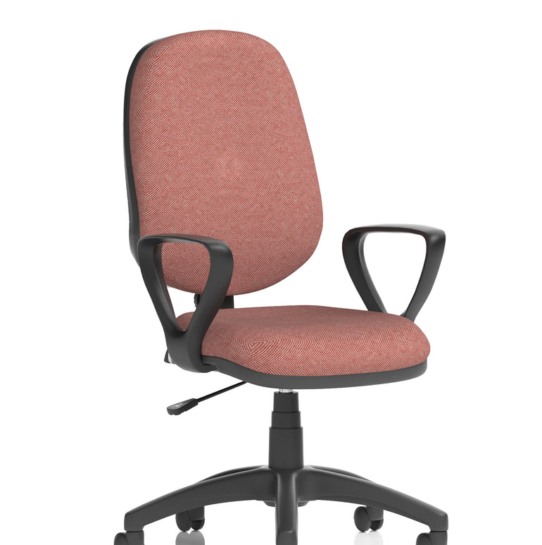 Eclipse Plus I Medium Back Task Operator Office Chair In Quest And Rivet Fabric