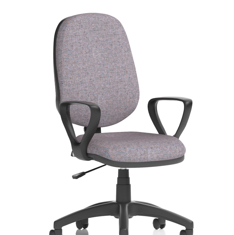 Eclipse Plus I Medium Back Task Operator Office Chair In Quest And Rivet Fabric